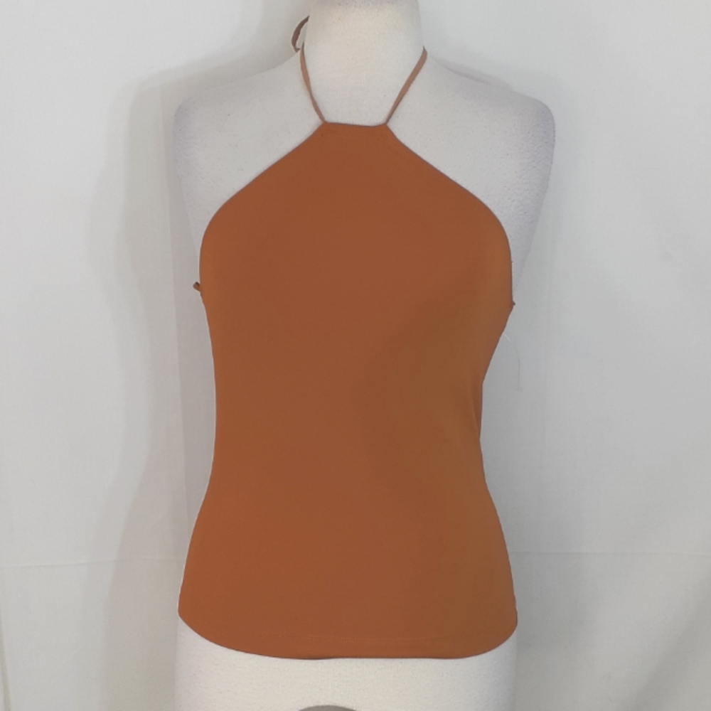 Donna Karan mustard orange blouse size small